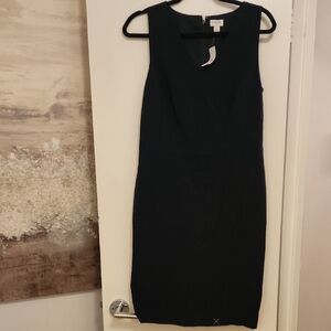 J. Crew Factory Navy Sleeveless Midi Sheath Dress